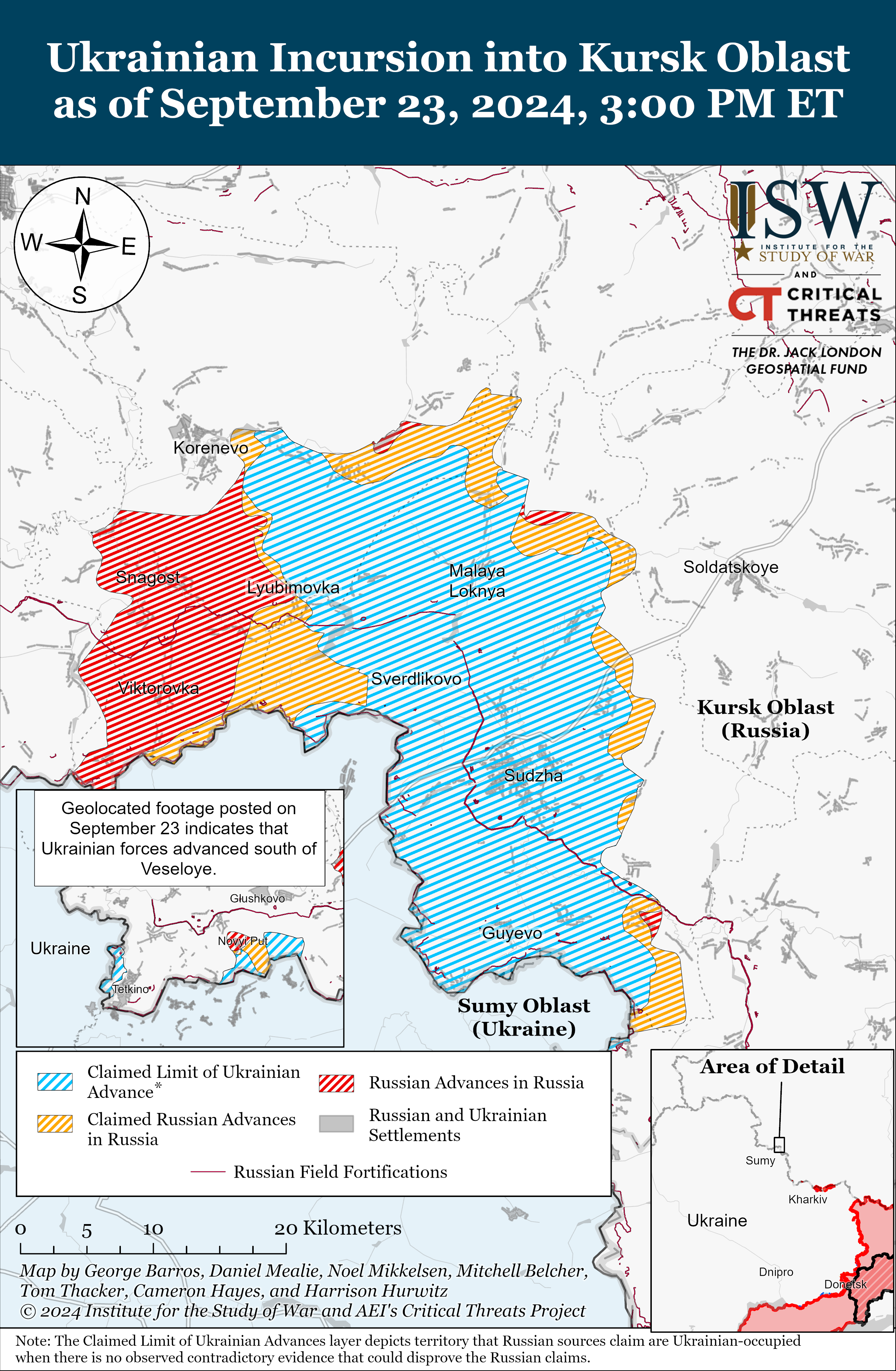 ISW Blog: Russian Offensive Campaign Assessment, September 23, 2024